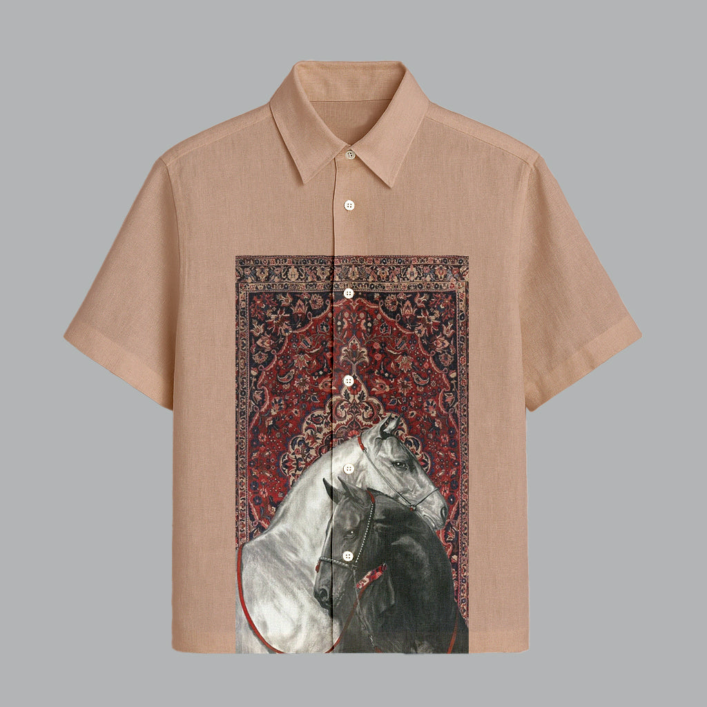 Menline Cofee Printed Half Sleeve Shirt