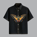 Menline Black Printed Half Sleeve Shirt