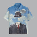 Menline Blue Printed Half Sleeve Shirt