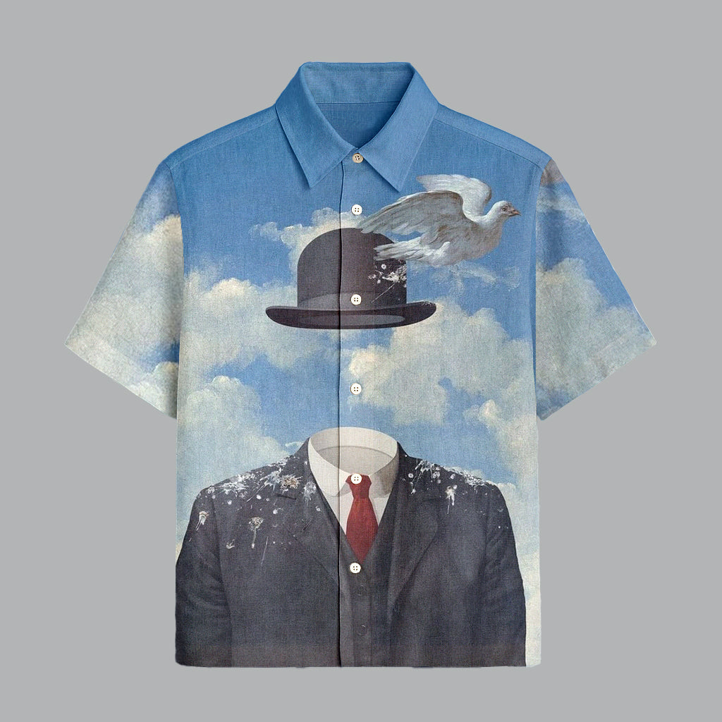 Menline Blue Printed Half Sleeve Shirt