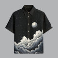 Menline Black Printed Half Sleeve Shirt