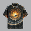 Menline Black Printed Half Sleeve Shirt
