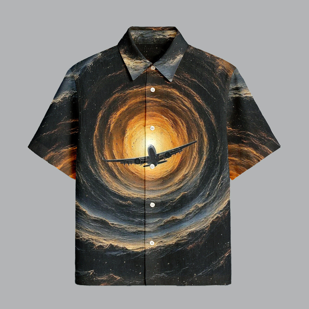 Menline Black Printed Half Sleeve Shirt